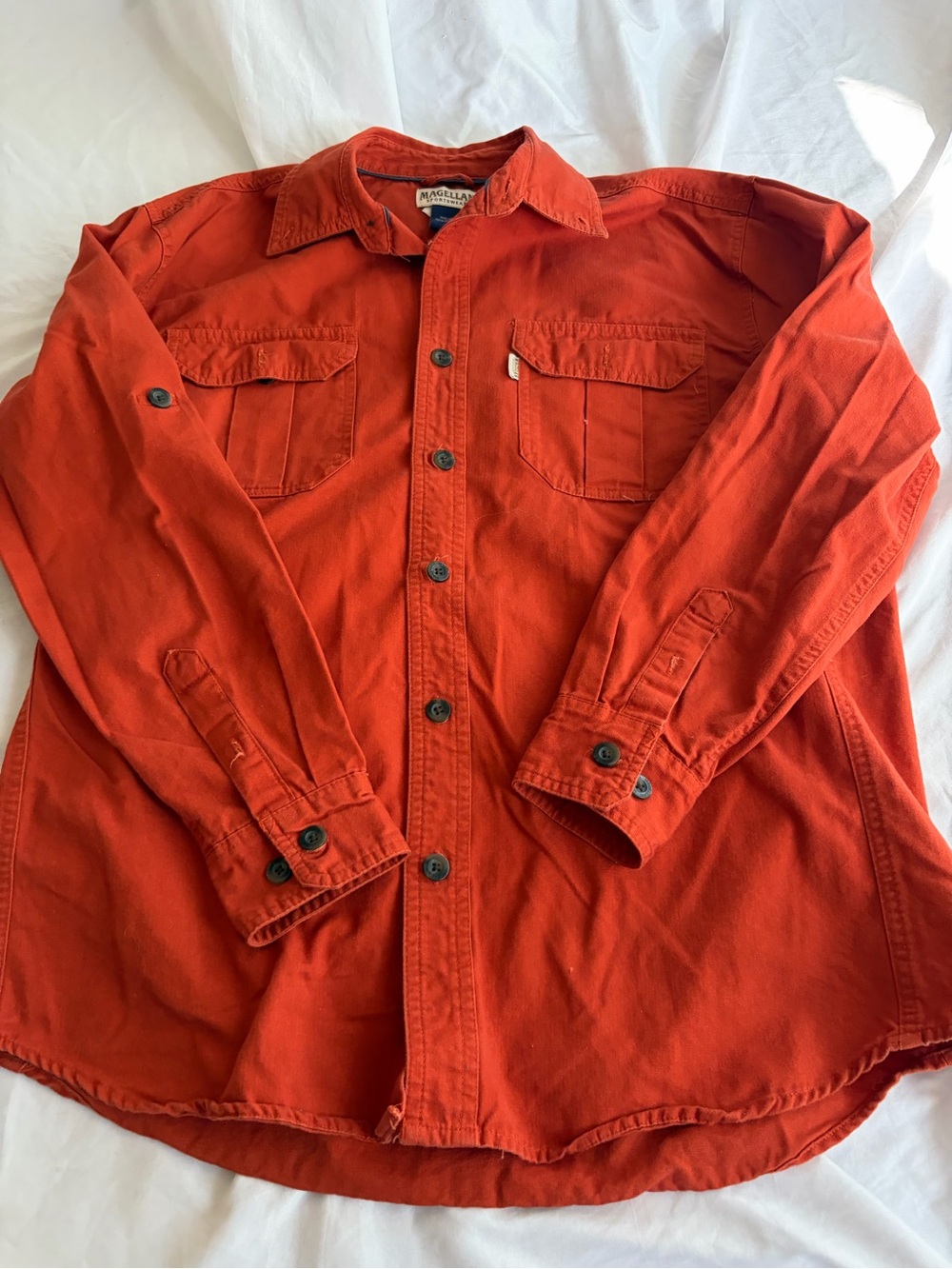 Magellan Outdoors Men's Bright Orange Shirt Size M
